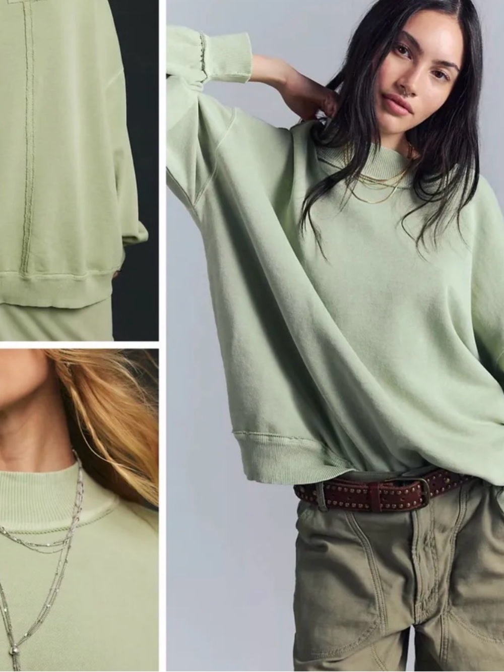 We The Free Palm Springs Pullover Small in Moss